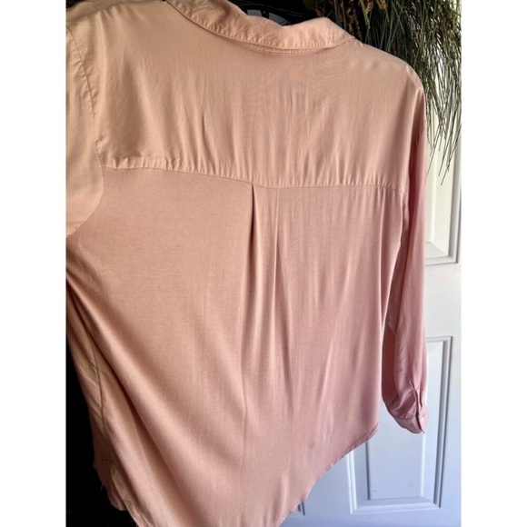A New Day Hi-low Pink/Blush/Mauve Long Sleeve Button Up Blouse/Top/Shirt Size L - Picture 10 of 16